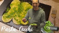 Pesto corzetti with Franco Casoni's ancient recipe while enjoying his amazing art gallery in Italy - YouTube