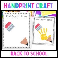 This NO PREP handprint art craft is perfect to add to your Back to School collection. All you need to do is paint your students' hand to create a pencil! Perfect to do on the first day of school and send home as a sweet keepsake.