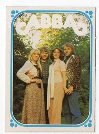 1970s Monty Gum Pop Stars Abba type card Agnetha Benny Bjorn Anni-Frida | eBay