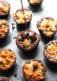 Seven Layer Bar Stuffed Brownie Bites