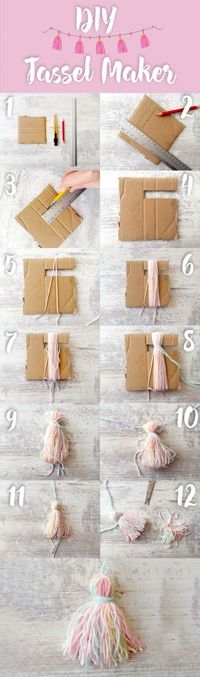 I could not imagine, how easy is to make a tassel with this card box ruler. It worths a trial. #tasseldiy #howtotassel #tasselhowtomake