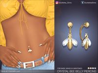 The Sims Resource - EA Skintones - Crystal Bee Belly Piercing