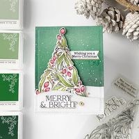 6 piece layering stencil set made to coordinate with the Festive Foliage Tree stamp set, Festive Foliage Tree press plate and Festive Foliage Tree die set. There is a separate stencil for each layer, with guidelines on each stencil for perfect alignment when using alone. Use our smaller blending brushes to add depth and multiple colors to the stencil openings. When using the stencils with the stamped image you will forego the alignment guides, and instead align each layer to the stamped images.