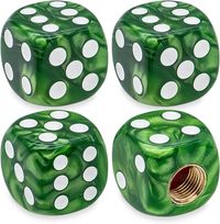 Amazon.com: MEAJOO 4PCS Pearl Pattern Dice Tire Valve Stem Caps, Leak-Proof Air Protection | Light-Weight Universal Tire Valve Stem Covers for Cars, SUV, Trucks, Bikes, Motorcycles, Bicycles(Green) : Automotive