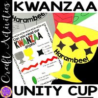 Looking for a follow up activity after learning about Kwanzaa? The umoja cup represents unity in family and community during the seven days of celebrations. Kids decorate the Umoja craft in any colors and embellishments they choose, or use the key to make a glyph to display basic data about themselves. Big cutting pieces make this suitable for smaller hands. Makes a fantastic decoration! Low prep to save you time! What's included (Check out the pictures for a closer look): Step-by-step photographs with directions PDF Templates to print that can be run onto bright paper or traced around  An optional key if using as a glyph activity to share data