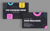 Geometric The Cleaning Crew Services Business Card