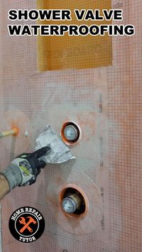 Shower valve waterproofing tips...if you're building a shower and need help, join our course of over 500 minutes of step-by-step tutorials at https://homerepairtutor.com/