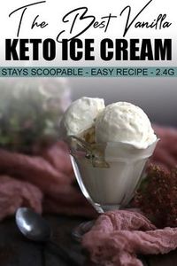 Looking for the perfect keto homemade ice cream recipe? Well you’ve found it! This low carb sugar-free ice cream is rich and delicious, and it stays soft and scoopable in the freezer. It’s egg-free too. It’s the keto ice cream recipe you’ve been dreaming of and it’s so easy to make. #ketorecipes #vanillaicecream #easyketo #sugarfree