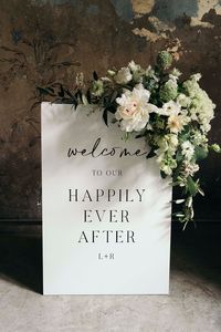 Make a stunning first impression on your wedding day with our custom-designed wedding welcome sign. This elegant piece serves as a beautiful introduction to your celebration, setting the tone for a day filled with love and joy. 🌿 Features: Personalised with your names and wedding date High-quality craftsmanship for a timeless look Choose from various design styles to match your theme Sturdy and durable materials for indoor or outdoor use PLEASE NOTE: Easel not included. 💖 Matching Items: In ne