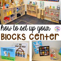 Hands down the favorite center in my classroom (with the boys) is the blocks center. If I would let them, they would go to the blocks center each and everyday. To make sure they are learning in the bl