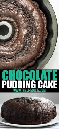 This quick and easy Chocolate Pudding Cake recipe is a delicious cake mix hack! There are only five simple ingredients and the result is the most perfectly moist cake you'll ever taste. This is an awesome last-minute dessert to throw together and it's so good that people will have no idea it's from a box! via @thelifejolie