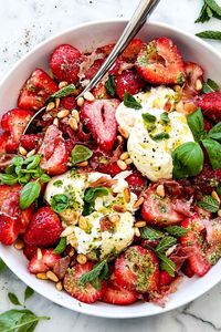 Strawberry Burrata Salad | foodiecrush.com