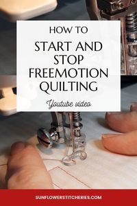 Ever wondered how to start and stop neatly when free motion quilting? Here's a quick video of how.