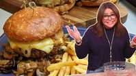 Steak Sauce Burgers with Mushrooms and Onions | Rachael Ray | Recipe - Rachael Ray Show