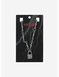 Social Collision Barbed Wire Padlock Necklace