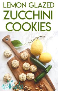 Soft zucchini cookies with bright lemon glaze are the perfect way to use up some of that summertime zucchini bounty from the garden!  #cookie #zucchini