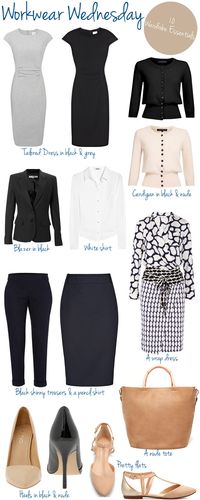 Workwear Wednesday – 10 Wardrobe Essentials. A little too bland for my taste but still a good guide.