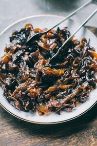 Caramelized Onions add a depth of flavor wherever they’re used, and they’re very simple to make and have at hand for a flavor emergency.