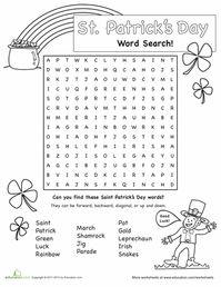 Worksheets: St. Patrick's Day Word Search!