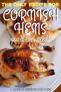 Cornish Game Hen Seasoned with Garlic