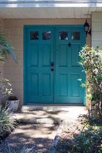 Teal Painted Front Door