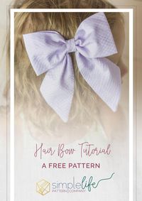 Hair Bow (Three Different Sizes)- A Free Pattern