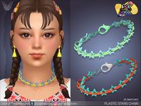 The Sims Resource - Back To School - Plastic Stars Chain Necklace For Kids