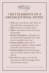 Click for an example dream journal entry using a real dream & more dream intepretation tips.