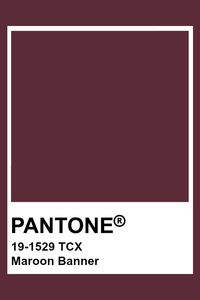 PANTONE 19-1529 TCX Maroon Banner #pantone #color #burgundy