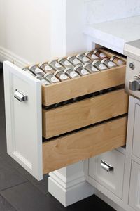 Pull Out Spice Rack Cabinet Drawer - The Brain & The Brawn