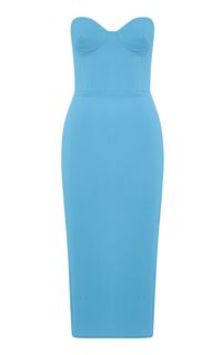 Draven Stretch Crepe Bustier Midi Dress By Alex Perry | Moda Operandi