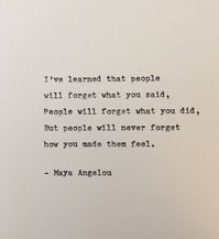 Maya Angelou quote hand typed on antique typewriter | Etsy