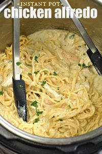 Ready in under 30 minutes, this delicious Instant Pot Chicken Alfredo recipe has become part of our monthly meal rotation! I've even got the "skinny" on how to lighten it up!