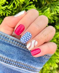 Lauren Maciag Davies on Instagram: "Since my son’s tournament runs through next week, and I didn’t wait this long to use All About that Base to take it off so soon, I simply updated my current one for the 4th! 🇺🇸 💎 Couldn’t Carat Less ❤️ Let Freedom Bling 🇺🇸 Red, White, and Belle (over Swiss) ⚾️ All About That Base @colorstreet please bring back All About That Base!! 🙏🏻 #colorstreet #colorstreetnails #thetipsynail #colorstreetstylist #colorstreetnailstrips #bringbackallaboutthatbase #base