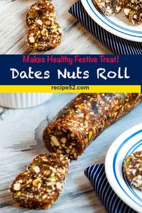 This Date roll recipe will steal your heart and is perfect for any festive celebration like Christmas, Easter or Eid. What makes this date nut roll even amazing is that it has, no gluten, no eggs, no sugar. It is absolutely vegan, healthy and nutritious. Because it is naturally sweetened with dates and enriched with nutrients from nuts, these make a great pre-workout snack for instant energy. #dates #datesandnuts #dateroll #datesroll #datesandnutroll #almonddatesroll #christmastreat #...