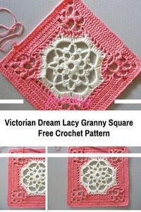 Victorian Dream Lacy Granny Square Crochet Pattern