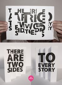 Anamorphic illustration: Two sides to every story by Lex Wilson