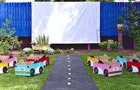 Movie theater from Drive In Movie Night Birthday Party at Kara's Party Ideas…