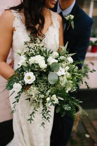 Angela Winsor Photography. Bridal Bouquet from a Wild, whimsical and Rustic country wedding with lots of loose foliages.