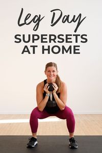 Make the most of your workout time with this efficient, muscle-building LEG SUPERSETS WORKOUT! Each circuit "supersets" a lower body strength exercise with a powerful plyometric exercise to strengthen and fatigue all your major lower body muscle groups. We'll target the thighs, quads, hamstrings and glutes -- all in under 30 minutes at home! I suggest adding this leg superset workout to your weekly fitness routine once a week.