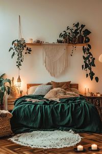 Create a serene retreat with cozy green bedroom ideas that feature green cozy bedroom ideas, lush greenery, and earthy tones. Utilize cozy bedroom ideas green bedding and modern green bedroom ideas to enhance comfort and style. Ideal for a bedroom refresh, these ideas offer both tranquility and elegance. Save this pin to inspire your decor!