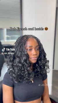 black girl| protective hairstyles for women| braids| french curl braids| Bob braids |y2k