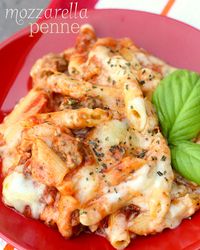 Cheesy Mozzarella Penne Recipe ~