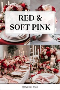 If you are looking for ideas to help you decide on your wedding colors, then check out these beautiful red and soft pink wedding color palette ideas to help inspire you! | Wedding color schemes | Wedding color palettes | Wedding theme | Wedding theme ideas | Wedding colors | Wedding color inspiration | Wedding color ideas | Wedding themes | Wedding colors unique | Fall wedding color ideas | Winter wedding color ideas | Spring wedding color ideas | Summer wedding color ideas |