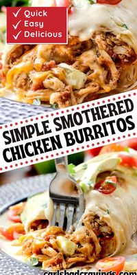 Chicken Burritos, featuring slow cooker Mexican shredded chicken and smothered in an incredible Cheesy Green Chili Sour Cream Sauce, offer ease and flavor. Prepare chicken and sauce in advance for quick assembly. These burritos are freezer-friendly, perfect for a convenient, delicious meal anytime.