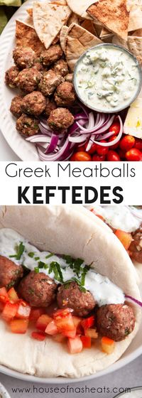 Baked Greek Meatballs (Keftedes)