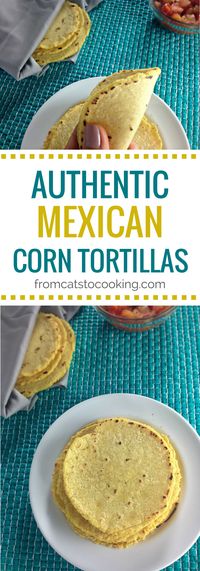 Authentic Mexican Homemade Corn Tortillas are the best. They're better than the store bought version, are pretty healthy and are a great gluten-free option.