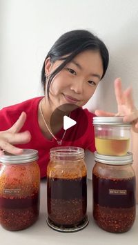 kristine on Instagram: "🌶️🥃big batch of chili oil ❤️‍🔥#jarjourney #chilioilrecipe #homemadechilioil #bestchilioil #condimentsfromscratch #madefromscratch #easyrecipes #fypシ"