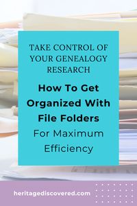 Do you need a new system for getting your genealogy research organized? Organizing your genealogy using file folders is a simple, affordable way to get your family history research papers in order. Learn more about how to set up your own genealogy file folder system!