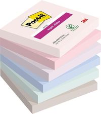 Post-it Super Sticky Notes Soulful Color Collection, Pack of 6 Pads, 90 Sheets per Pad, 76 mm x 76 mm, Pink, Purple, Green, Grey, Blue - Extra Sticky Notes For Note Taking, To Do Lists & Reminders : Amazon.co.uk: Stationery & Office Supplies